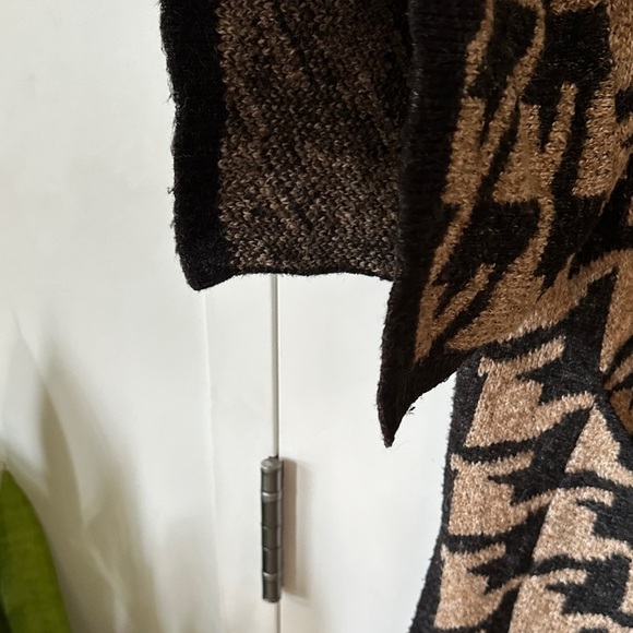 ZARA KNIT | Rare Vintage Cardigan Knit Houndstooth Sweater Hoodie - Picture 7 of 11